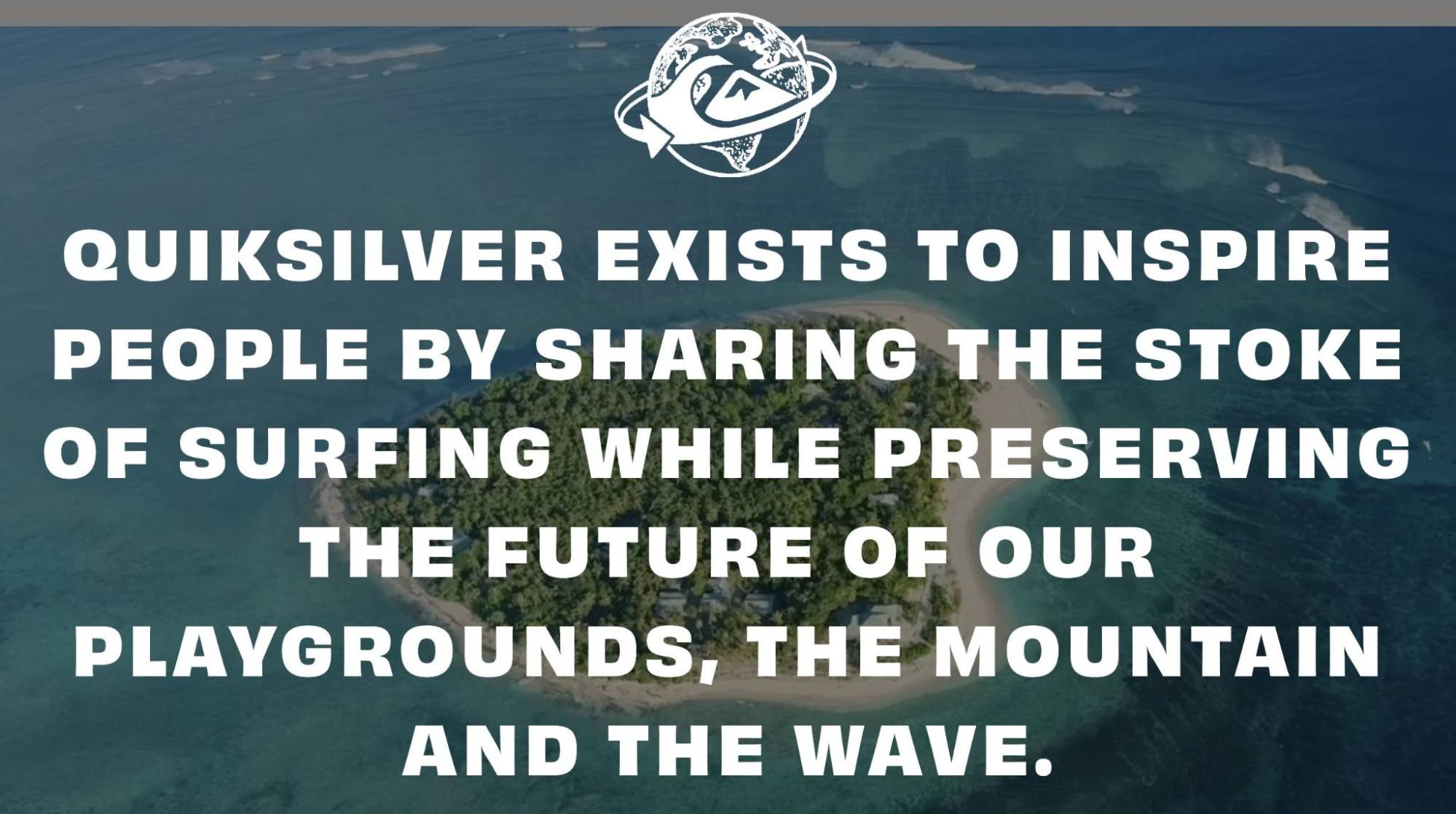 Quiksilver's brand identity message